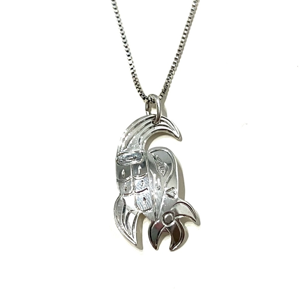 Sterling Silver Native Hummingbird Pendant Necklace